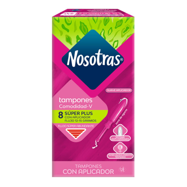 tampones nosotras aplicador super plus 8 unidades