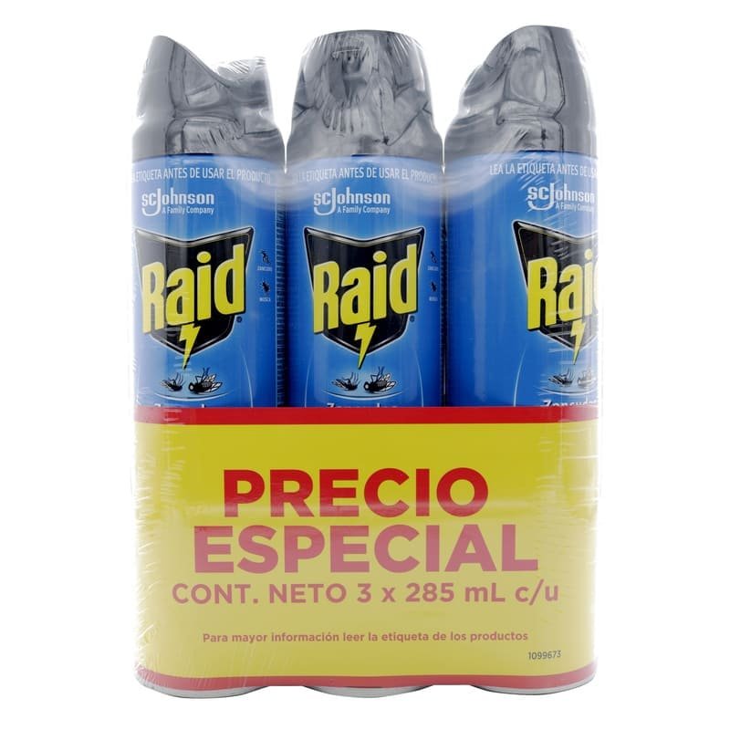 3 RAID ELIMINA VOLADORES 285 ML