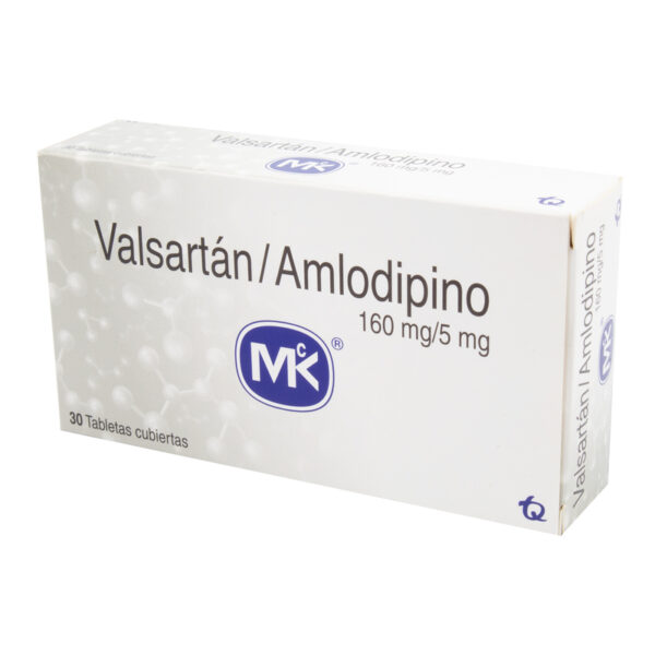 Valsartan Amlodipino 160/5 Mg 30 Tabletas Mk