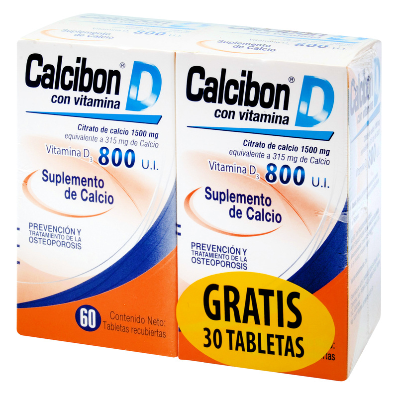 Calcibon D 800 Ui 60 Tabletas Gratis 30 Tabletas