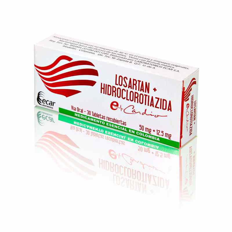 Losartan 50 Mg+Hct 12.5 Mg 30 Tabletas Ec