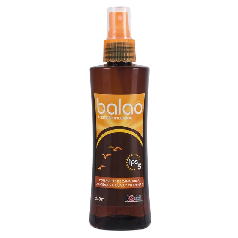 ACEITE BRONCEADOR BALAO FILTRO PROTECTOR SOLAR 5 SPRAY 240 ML