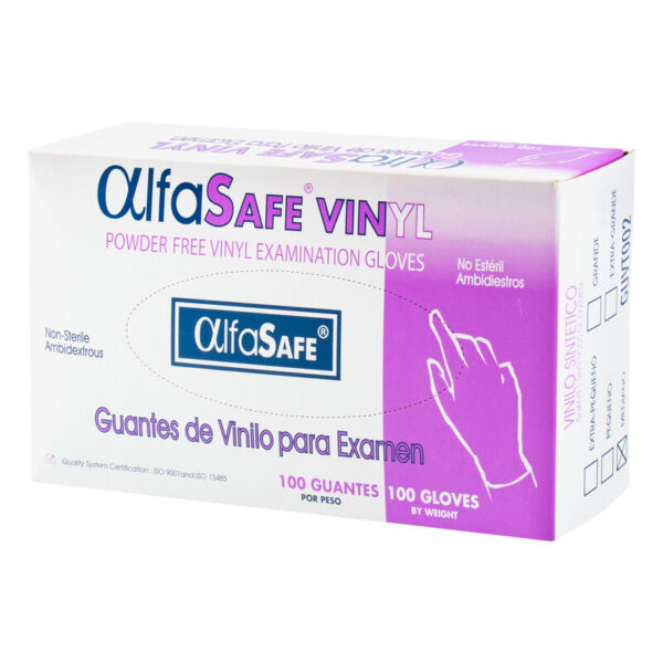 Guante Examen Vinilo Alfa Talla M 100 Unidades