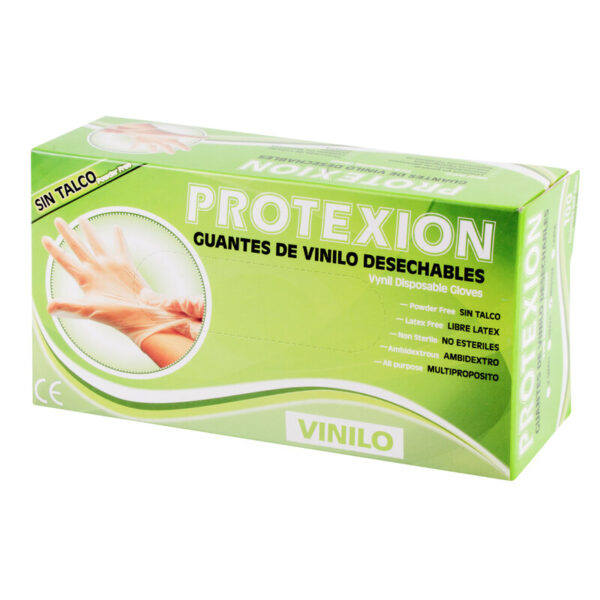 Guante Examen Vinilo Protex Talla M 100 Unidades