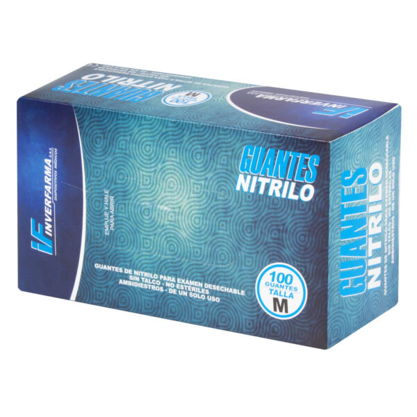 Guante De Nitrilo Talla M Caja X 100 Unidades Inverfarma
