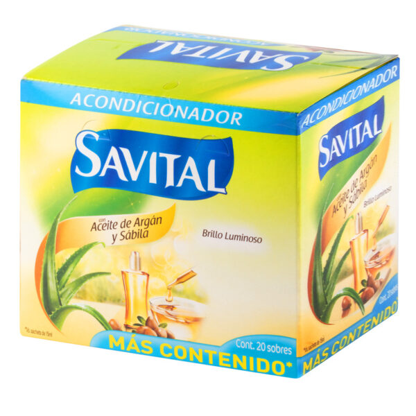 Acondicionador Savital Argan Sabila 22 Ml 20 Sobres