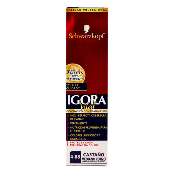 Igora Vital Tubo 4-88 Castaño Medio Rojizo