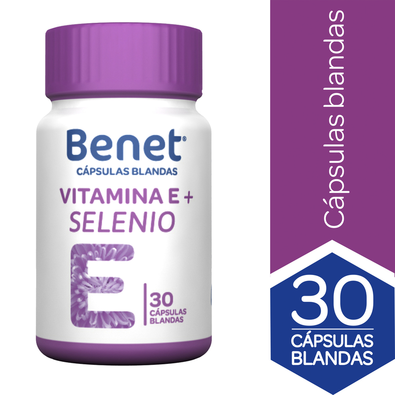 Benet Vitamina E + Selenio 30 Capsulas Blandas