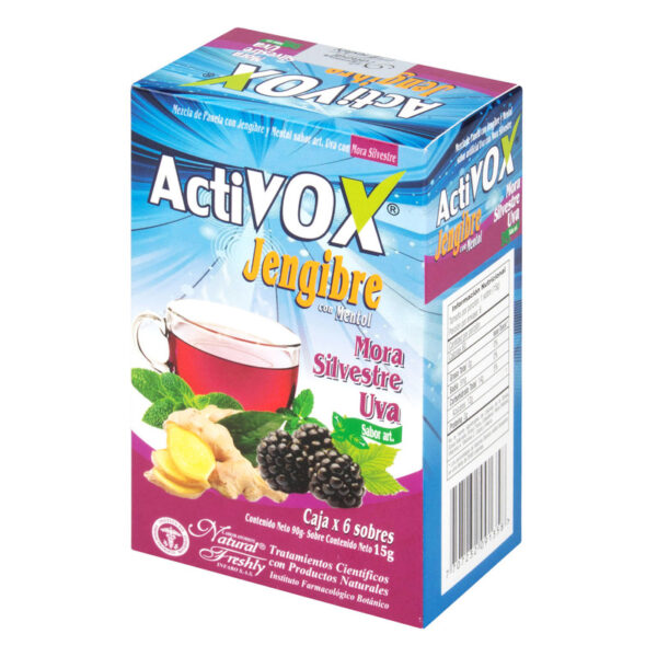 Activox Jengibre Uva Mora Silve 6 Sobres