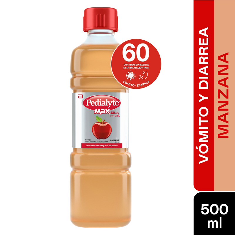 Pedialyte Con Zinc 60 Manzana 500 Ml