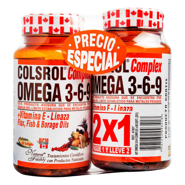Colsrol Omega Complex 3,6 y 9 60 Capsulas 2 x 1 Precio Especial