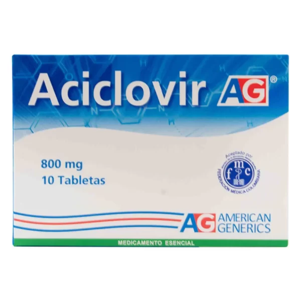 Aciclovir 800 Mg 10 Tabletas Ag