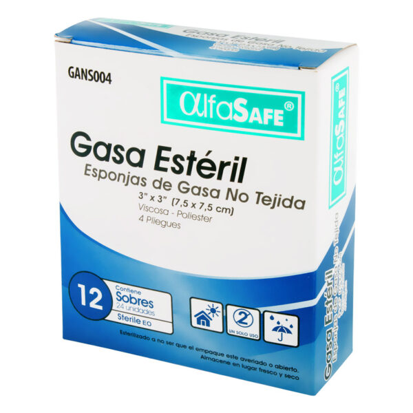 Gasa Alfa Est.No Tejida 7.5x7.5cm 12 X 2