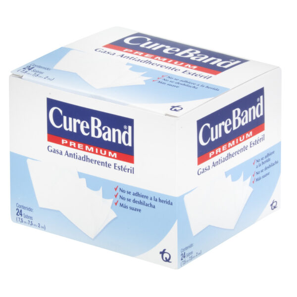 Gasa Cure Band Esteril 7.5x7.5 Pleg 24 Unidades