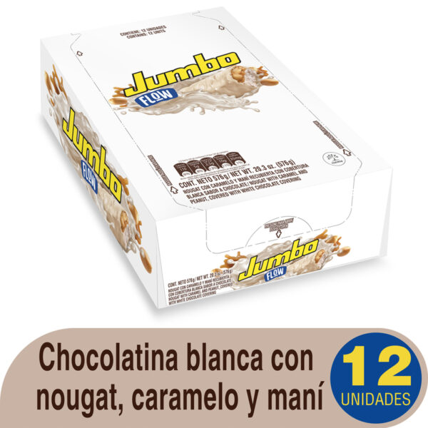 Chocolatina Jumbo Flow Blanca 12und 576g