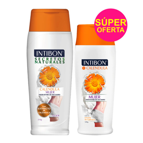 Jabon Intimo Intibon Mujer Calendula 210 Gr + Intibon 120 Gr