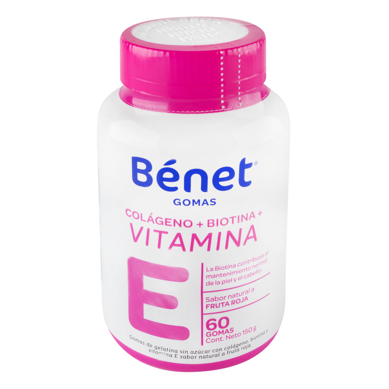 Gomas Benet Colageno + Biotina + Vitamina E 60 Unidades