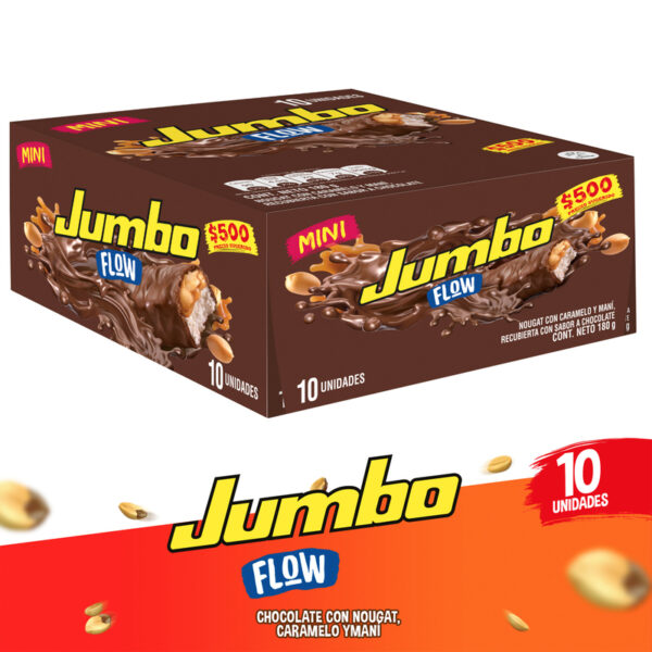 Choc.Jumbo Flow Leche 18 Gr 10 Unidades