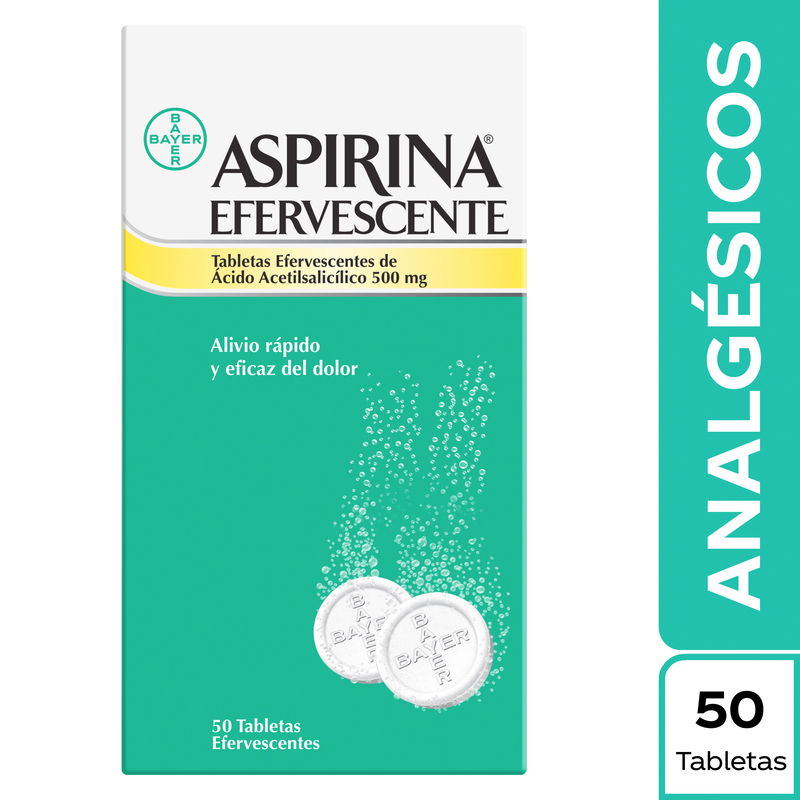 Aspirina Efervescente 500 Mg 50 Tabletas