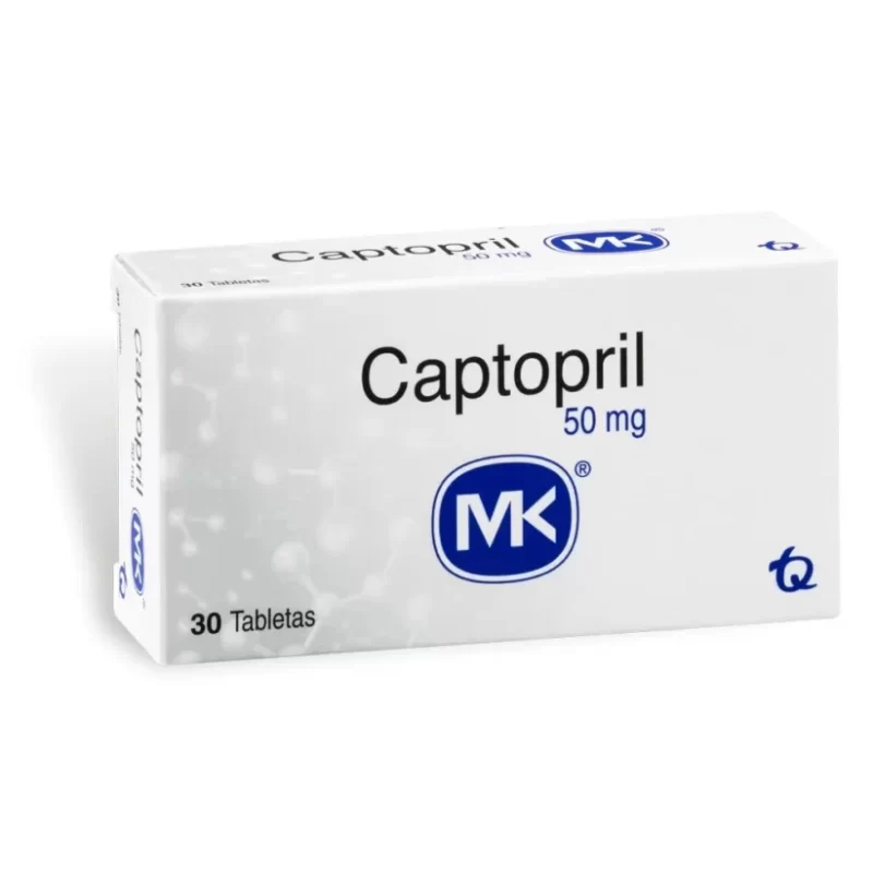 Captopril 50 Mg 30 Tabletas Mk