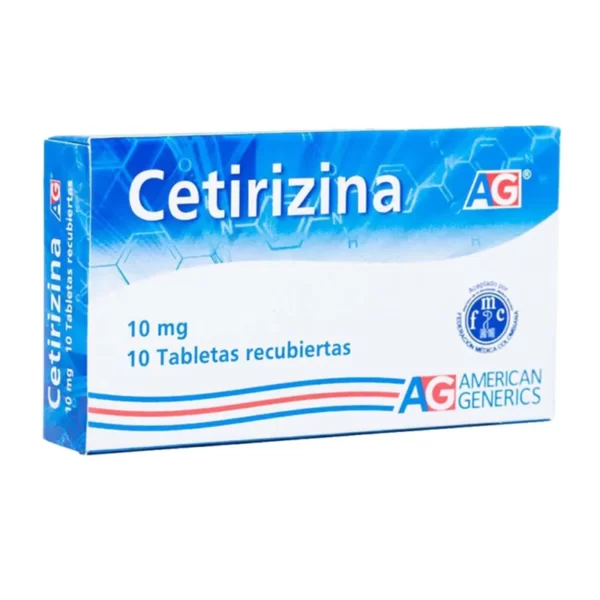 Cetirizina 10 Mg 10 Tabletas Ag
