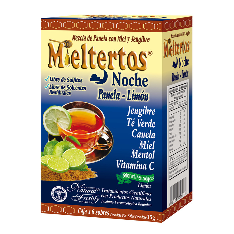 Mieltertos Noche Panela Limon 6 Sobres