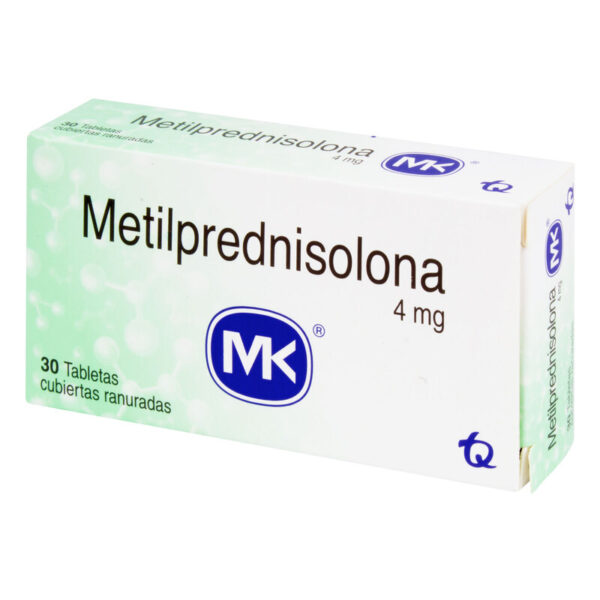 Metilprednisolona 4 Mg 30 Tabletas Mk