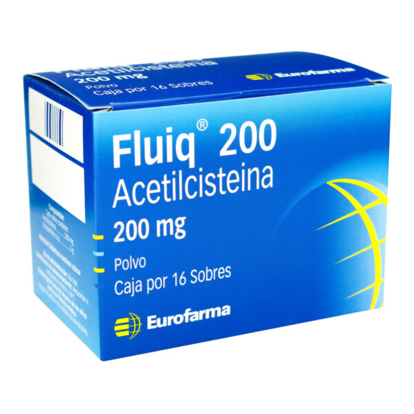 Fluiq 200 Mg 16 Sobres En Polvo