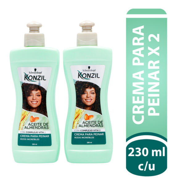 2 Crema Para Peinar Konzil Ace Alme 230 ml Precio Especial