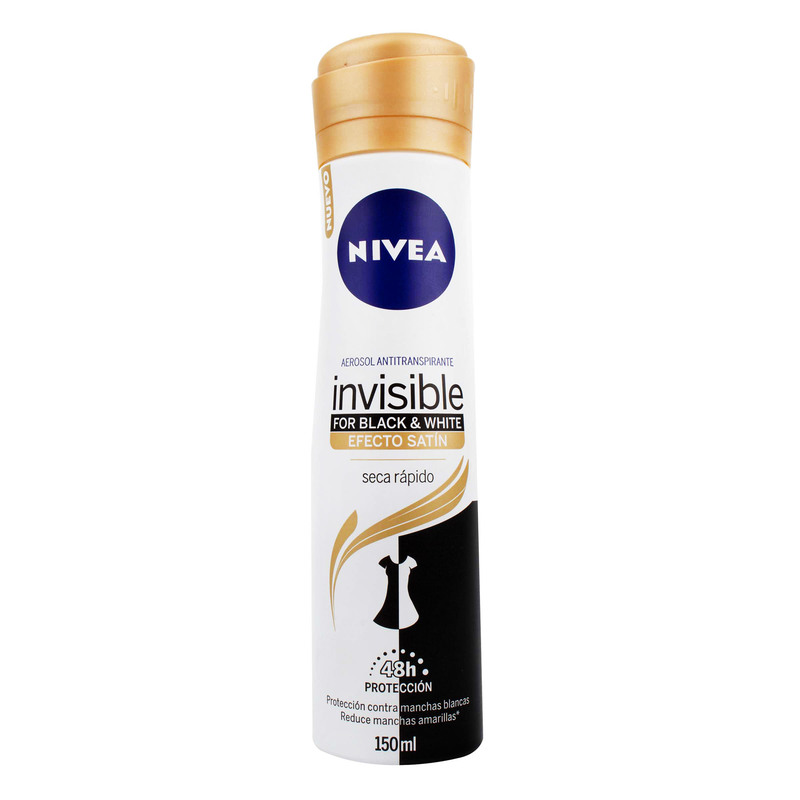 Desodorante Nivea Black And White Efecto Satin Spray 150ml