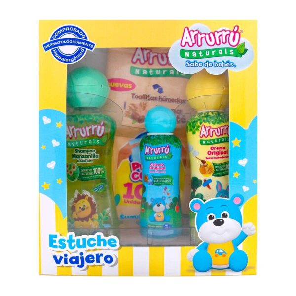 Estuche Arrurru  Viajero Azul 4 Articulos