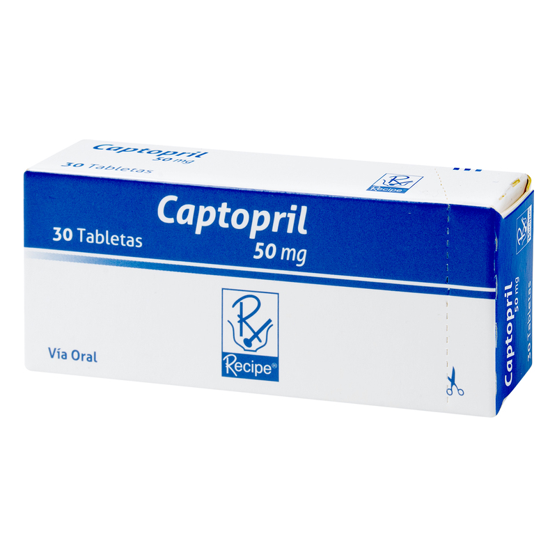 Captopril 50 Mg 30 Tabletas Rc