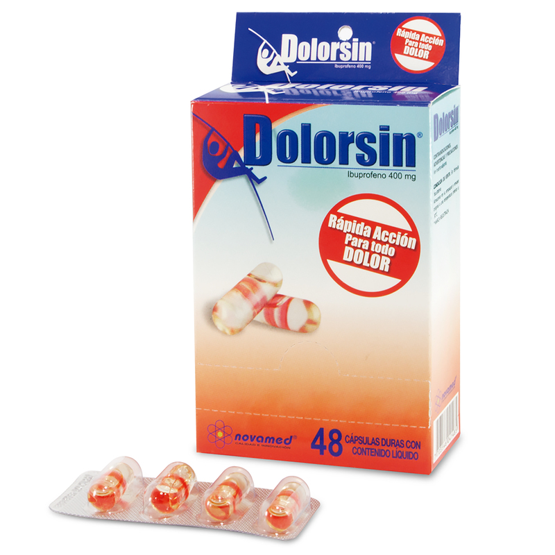 Dolorsin 400 Mg 48 Capulas.Pague 2 Lleve 3