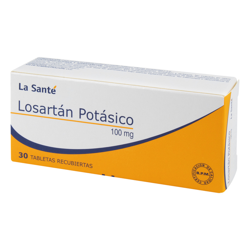 Losartan Potasico 100 Mg 30 Tabletas Ls