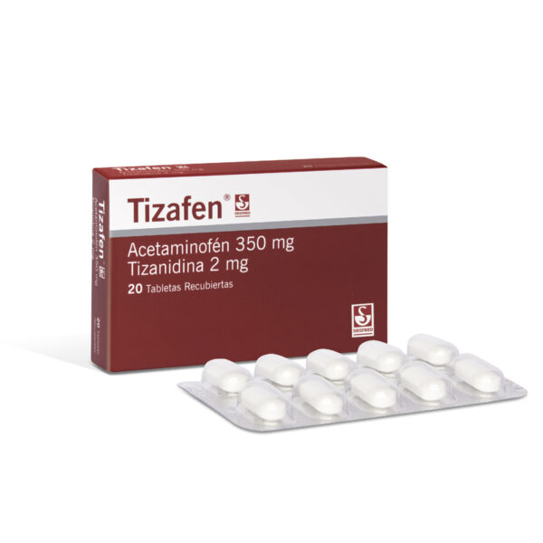 Tizafen 350/2mg 20 Tabletas