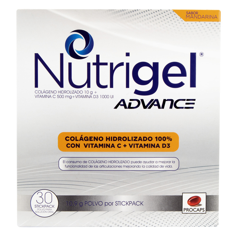 Nutrigel Advance Mandarina 30 Unidades Pc