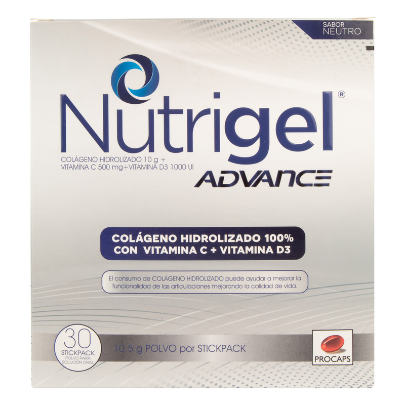 Nutrigel Advance Neutro 30 Unidades Pc