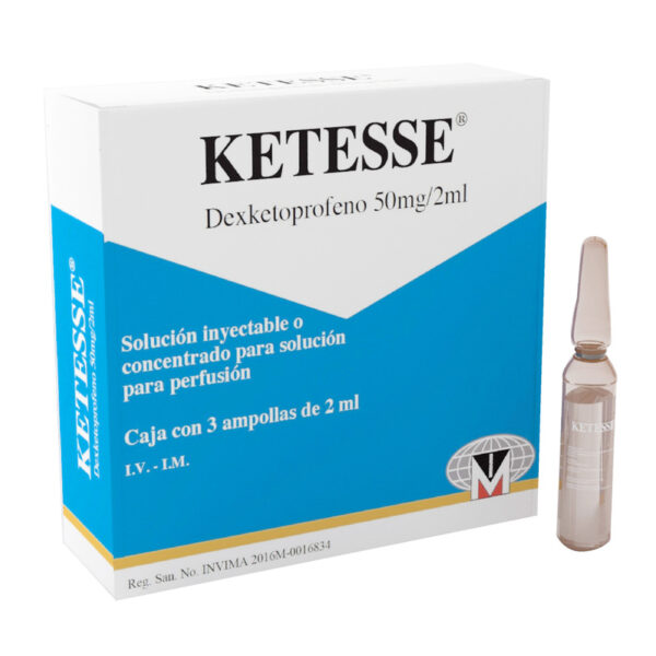 Ketesse 50 Mg Inyectable 3 Ampollas