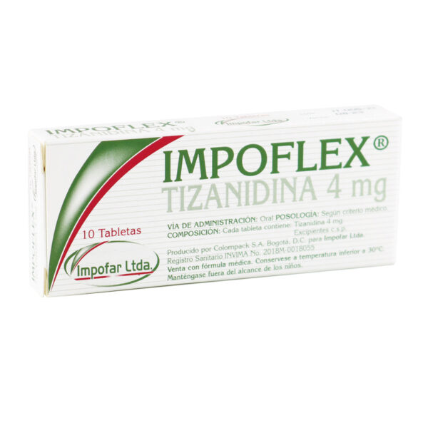 Impoflex Tizanidina 4 Mg 10 Tabletas