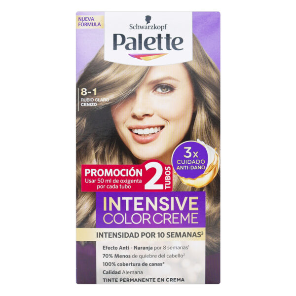 Palette Color Cre Kit 8-1 Rubio Claro Cenizo + Doble Tubo