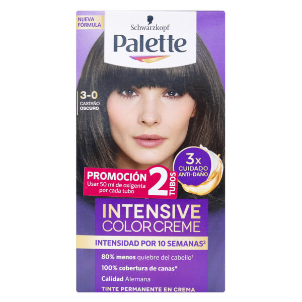 Palette Color Cre Kit 3-0 Castaño Oscuro + Doble Tubo