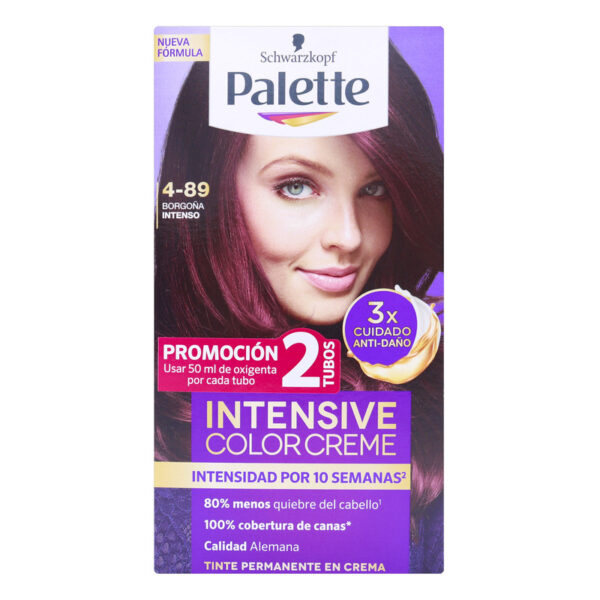 Palette Col.Creme Kit 4-89 Borgoña Intenso + Doble Tubo