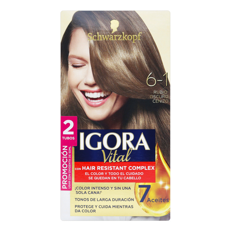 Igora Vital Kit 6-1 2 Tubos Rubio Osc.Cen