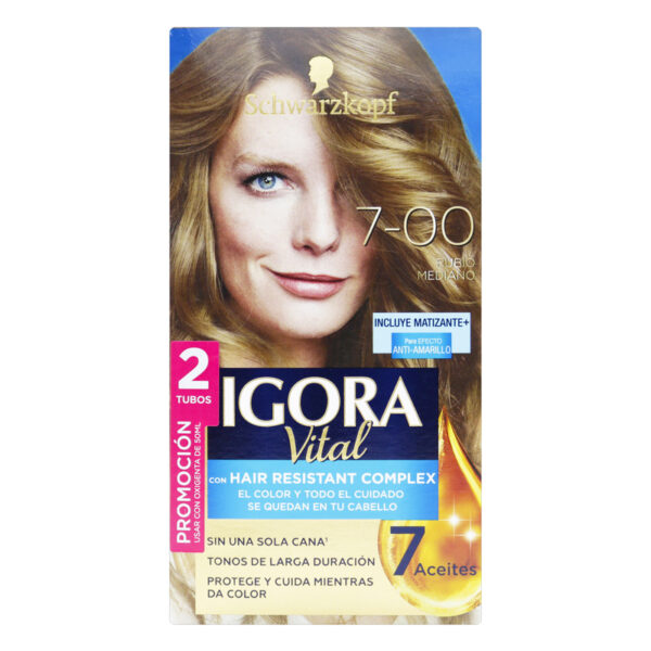Igora Vital Kit 7-00 2 Tubos Rubio Medio