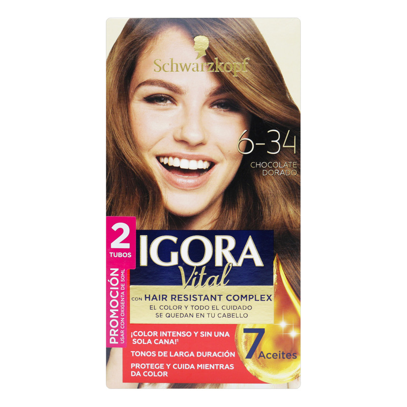 Igora Vital Kit 6-34 2 Tubos Chocolate Dorado