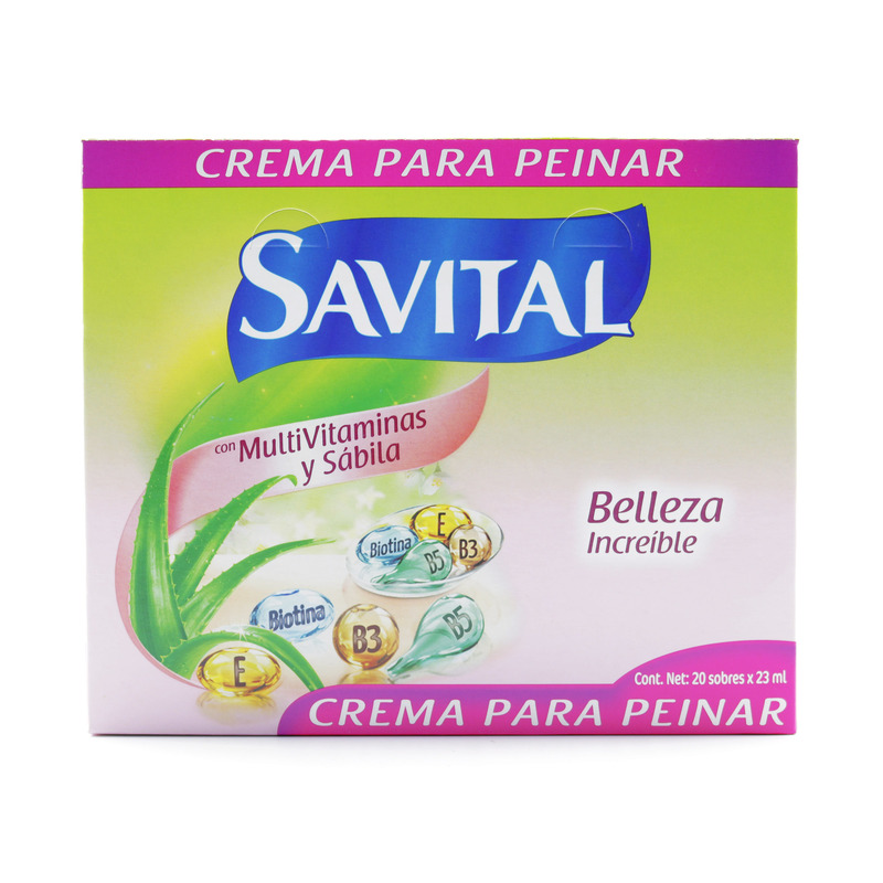 Crema Para Peinar Savital Multivitaminas 22 ml 20 sobres