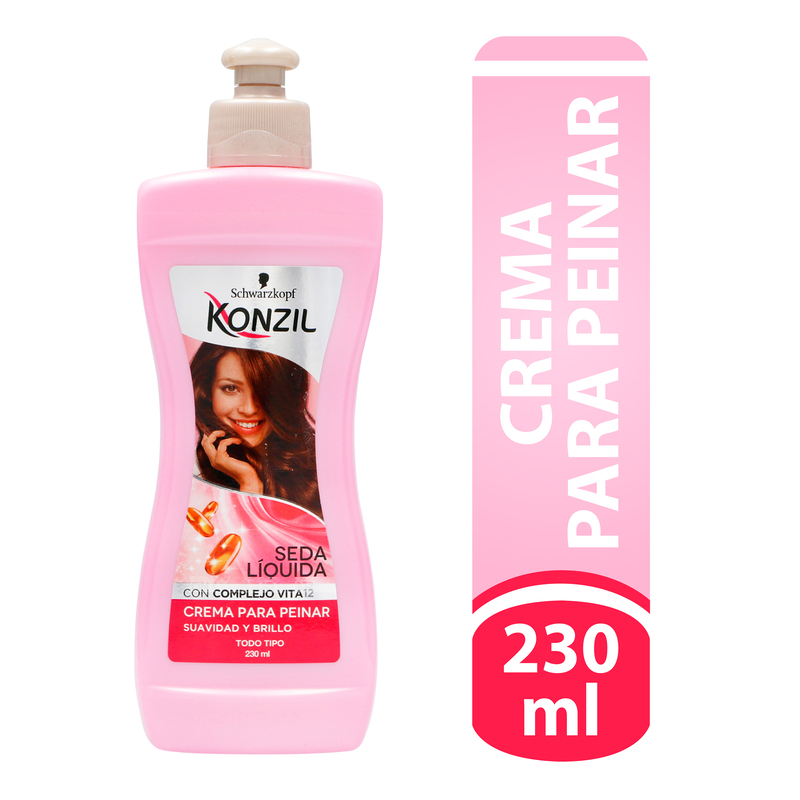 Crema Para Peinar Konzil Seda Liquida Compuesto con Vitamina 12 230ml