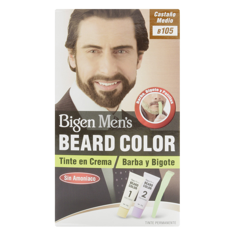 Tinte Bigen Mens Barba Castaño Medio B105