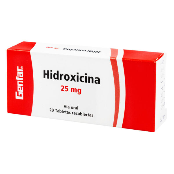 Hidroxicina 25 Mg 20 Tabletas Gf