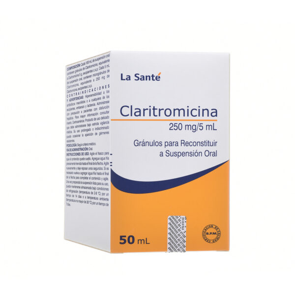 Claritromicina 250 Mg Suspension 50 Ml Ls
